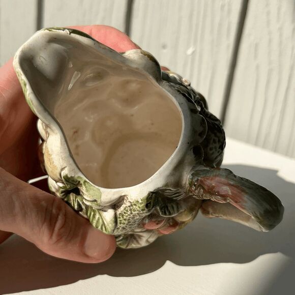 Vintage Lefton Japan Fruit Creamer Pitcher Majolica Style Pottery 1950s - Picture 5 of 8